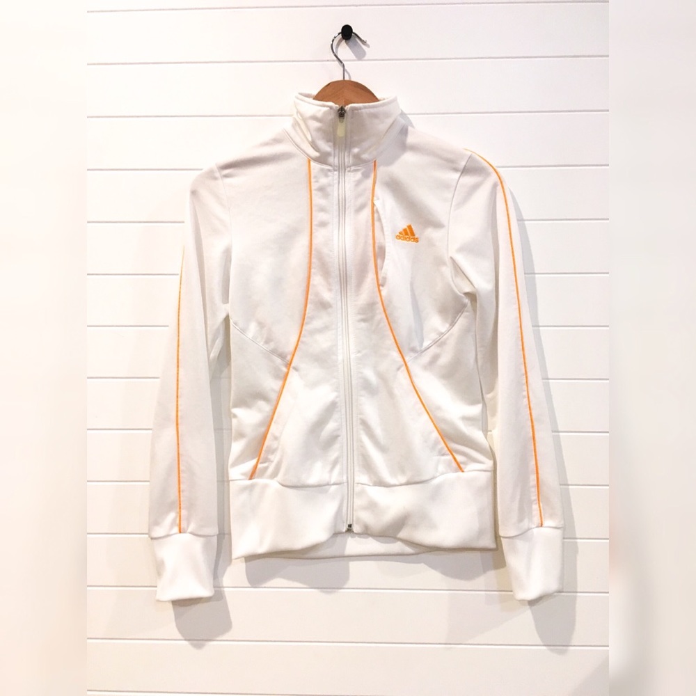 [adidas] Athletic Jacket High Neck Logo Zipper Top